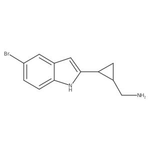 [2-(5-bromo-1H-indol-2-yl)cyclopropyl]methanamine Structure
