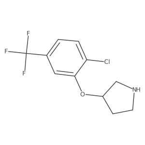 3-[2-Chloro-5-(trifluoromethyl)phenoxy]pyrrolidine结构式