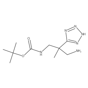 tert-butyl N-[3-amino-2-methyl-2-(1H-1,2,3,4-tetrazol-5-yl)propyl]carbamate结构式
