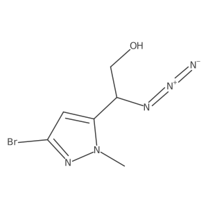 2-azido-2-(3-bromo-1-methyl-1H-pyrazol-5-yl)ethan-1-ol Structure