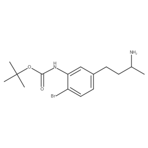 tert-butyl N-[5-(3-aminobutyl)-2-bromophenyl]carbamate Structure