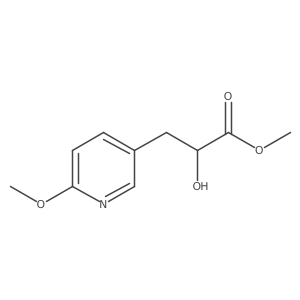 Methyl 2-hydroxy-3-(6-methoxypyridin-3-yl)propanoate结构式