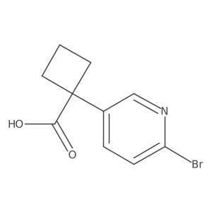 1-(6-Bromopyridin-3-yl)cyclobutane-1-carboxylic acid结构式