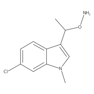 O-[1-(6-chloro-1-methyl-1H-indol-3-yl)ethyl]hydroxylamine结构式
