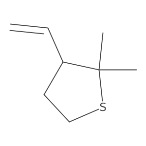 3-Ethenyl-2,2-dimethylthiolane结构式