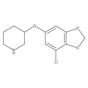 3-[(7-Chloro-1,3-dioxaindan-5-yl)oxy]piperidine Structure