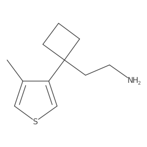 2-[1-(4-Methylthiophen-3-yl)cyclobutyl]ethan-1-amine结构式
