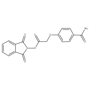 1,3-dioxo-2,3-dihydro-1H-isoindol-2-yl 2-(4-carbamoylphenoxy)acetate结构式
