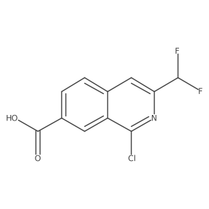 1-Chloro-3-(difluoromethyl)isoquinoline-7-carboxylic acid结构式
