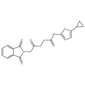 1,3-dioxo-2,3-dihydro-1H-isoindol-2-yl 3-[(5-cyclopropyl-1,3,4-oxadiazol-2-yl)carbamoyl]propanoate Structure