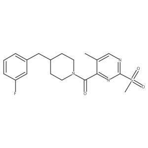 4-{4-[(3-Fluorophenyl)methyl]piperidine-1-carbonyl}-2-methanesulfonyl-5-methylpyrimidine结构式
