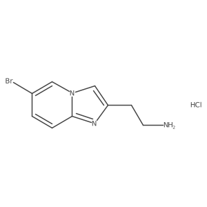 [2-(6-Bromoimidazo[1,2-a]pyridin-2-yl)ethyl]amine hydrochloride结构式