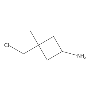 (1s,3r)-3-(Chloromethyl)-3-methylcyclobutan-1-amine Structure
