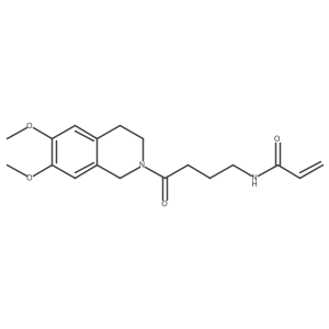 N-[4-(6,7-Dimethoxy-3,4-dihydro-1H-isoquinolin-2-yl)-4-oxobutyl]prop-2-enamide结构式