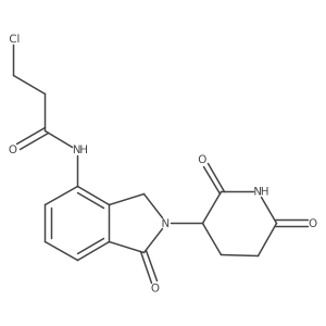 3-chloro-N-[2-(2,6-dioxo-3-piperidyl)-1-oxo-isoindolin-4-yl]propanamide结构式