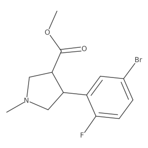 Methyl 4-(5-bromo-2-fluorophenyl)-1-methylpyrrolidine-3-carboxylate Structure