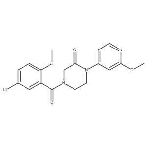 4-(5-Chloro-2-methoxybenzoyl)-1-(2-methoxypyridin-4-yl)piperazin-2-one结构式