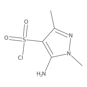 5-amino-1,3-dimethyl-1H-pyrazole-4-sulfonyl chloride Structure