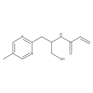 N-[1-Hydroxy-3-(5-methylpyrimidin-2-yl)propan-2-yl]prop-2-enamide结构式