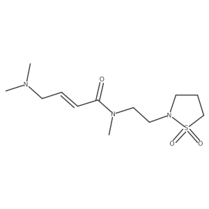 (2E)-4-(dimethylamino)-N-[2-(1,1-dioxo-1lambda6,2-thiazolidin-2-yl)ethyl]-N-methylbut-2-enamide Structure