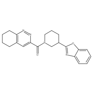 3-[3-(1,3-Benzoxazol-2-yl)piperidine-1-carbonyl]-5,6,7,8-tetrahydrocinnoline Structure