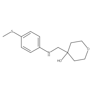 4-({[4-(Methylsulfanyl)phenyl]amino}methyl)oxan-4-ol Structure