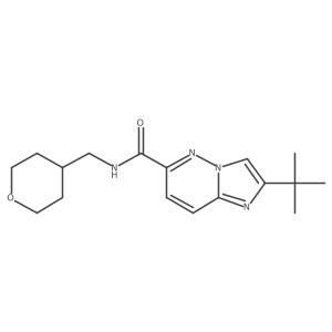 2-tert-butyl-N-[(oxan-4-yl)methyl]imidazo[1,2-b]pyridazine-6-carboxamide Structure