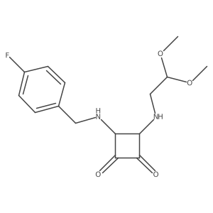 3-(2,2-Dimethoxyethylamino)-4-[(4-fluorophenyl)methylamino]cyclobutane-1,2-dione Structure