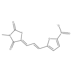 3ME-5-(5NO2-Furpropenilidene)thiazolidn-24-dione结构式