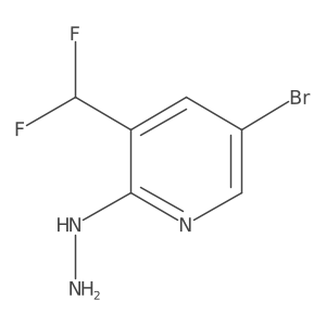 [5-Bromo-3-(difluoromethyl)pyridin-2-yl]hydrazine结构式