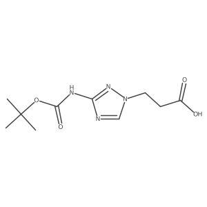 3-(3-{[(tert-butoxy)carbonyl]amino}-1H-1,2,4-triazol-1-yl)propanoic acid结构式