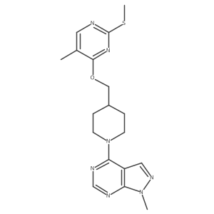 5-methyl-4-[(1-{1-methyl-1H-pyrazolo[3,4-d]pyrimidin-4-yl}piperidin-4-yl)methoxy]-2-(methylsulfanyl)pyrimidine Structure