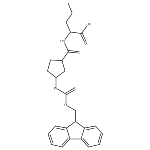 (2S)-2-{[3-({[(9H-fluoren-9-yl)methoxy]carbonyl}amino)cyclopentyl]formamido}-3-methoxypropanoic acid Structure