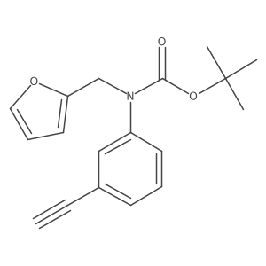 tert-butyl N-(3-ethynylphenyl)-N-[(furan-2-yl)methyl]carbamate结构式
