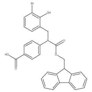 4-{[(3-bromo-2-hydroxyphenyl)methyl]({[(9H-fluoren-9-yl)methoxy]carbonyl})amino}benzoic acid结构式