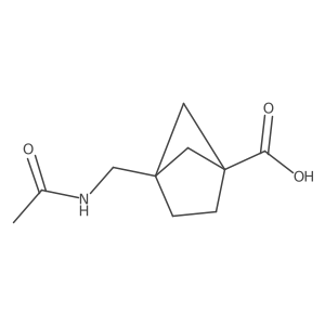 4-(Acetamidomethyl)bicyclo[2.1.1]hexane-1-carboxylic acid结构式