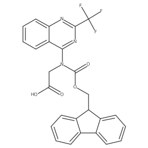2-({[(9H-fluoren-9-yl)methoxy]carbonyl}[2-(trifluoromethyl)quinazolin-4-yl]amino)acetic acid结构式