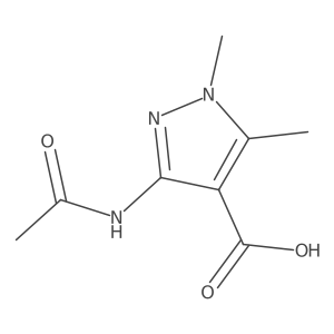 3-acetamido-1,5-dimethyl-1H-pyrazole-4-carboxylic acid结构式