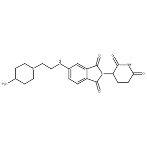 5-{[2-(4-aminopiperidin-1-yl)ethyl]amino}-2-(2,6-dioxopiperidin-3-yl)-2,3-dihydro-1H-isoindole-1,3-dione Structure