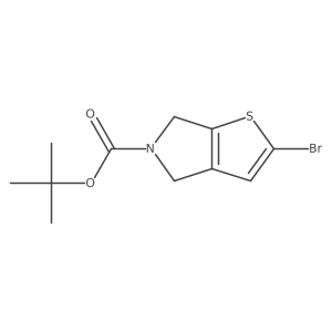 tert-Butyl 2-bromo-4,6-dihydro-5H-thieno[2,3-c]pyrrole-5-carboxylate Structure