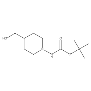 Tert-butyl 4-(hydroxymethyl)piperidine-1-carbamate结构式