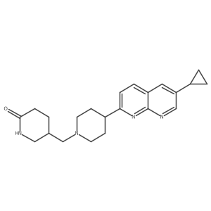 5-{[4-(6-Cyclopropyl-1,8-naphthyridin-2-yl)piperidin-1-yl]methyl}piperidin-2-one Structure