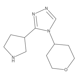 4-(oxan-4-yl)-3-(pyrrolidin-3-yl)-4H-1,2,4-triazole结构式