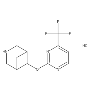 (1R,5S,6r)-6-{[4-(trifluoromethyl)pyrimidin-2-yl]oxy}-3-azabicyclo[3.1.1]heptane hydrochloride Structure