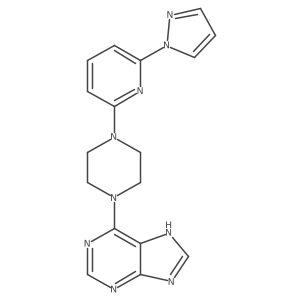 6-{4-[6-(1H-pyrazol-1-yl)pyridin-2-yl]piperazin-1-yl}-9H-purine结构式