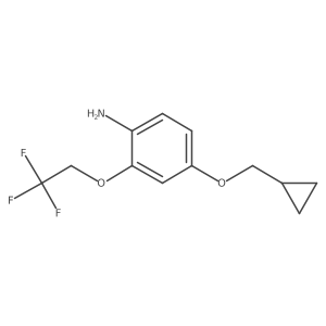 4-(Cyclopropylmethoxy)-2-(2,2,2-trifluoroethoxy)aniline结构式