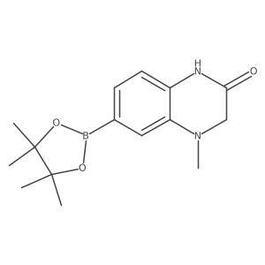 4-Methyl-2-oxo-1,2,3,4-tetrahydroquinoxaline-6-boronic Acid Pinacol Ester结构式