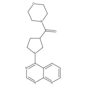 4-(1-{Pyrido[2,3-d]pyrimidin-4-yl}pyrrolidine-3-carbonyl)morpholine结构式