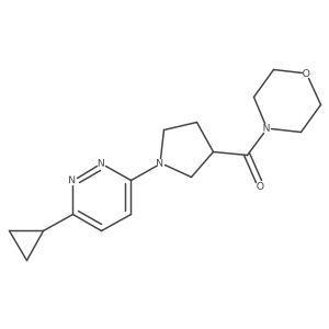 4-[1-(6-Cyclopropylpyridazin-3-yl)pyrrolidine-3-carbonyl]morpholine结构式