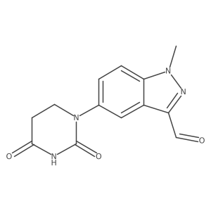 5-(2,4-dioxo-1,3-diazinan-1-yl)-1-methyl-1H-indazole-3-carbaldehyde结构式